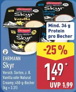 Aldi Nord EHRMANN Skyr Angebot