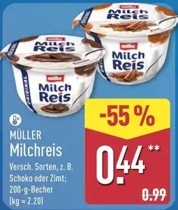 Aldi Nord MÜLLER Milchreis Angebot
