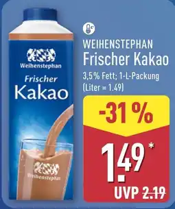 Aldi Nord Weihenstephan Frischer Kakao Angebot