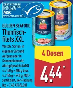 Aldi Nord GOLDEN SEAFOOD Thunfischfilets XXL Angebot