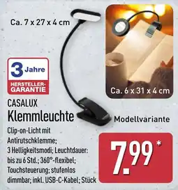 Aldi Nord CASALUX Klemmleuchte Angebot