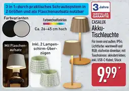 Aldi Nord CASALUX Akku-Tischleuchte Angebot