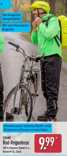 Aldi Nord CRANE Rad-Regenhose Angebot