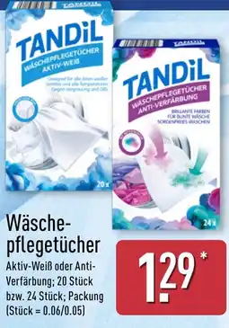 Aldi Nord TANDiL Wäsche-Pflegetücher Angebot