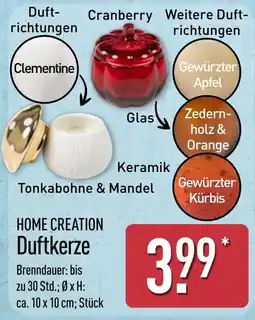 Aldi Nord HOME CREATION Duftkerze Angebot
