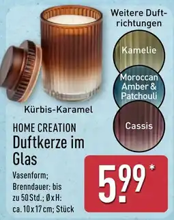 Aldi Nord HOME CREATION Duftkerze im Glas Angebot