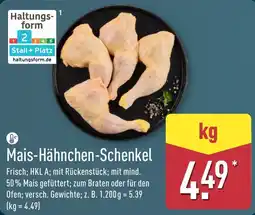 Aldi Nord Mais-Hähnchen-Schenkel Angebot