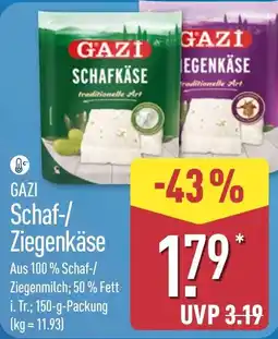 Aldi Nord GAZI Schaf-/Ziegenkäse Angebot