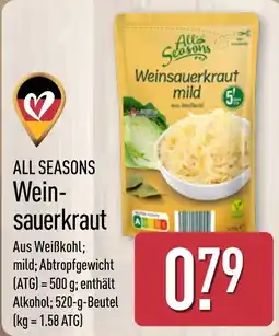 Aldi Nord ALL SEASONS Wein-sauerkraut Angebot