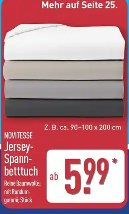 Aldi Nord NOVITESSE Jersey-Spannbetttuch Angebot
