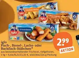 tegut iglo Fisch-, Brezel-, Lachs- oder Backfisch-Stäbchen Angebot
