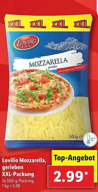 Lidl Lovilio Mozzarella, gerieben XXL-Packung Angebot