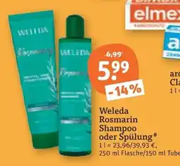 tegut Weleda Rosmarin Shampoo oder Spülung Angebot