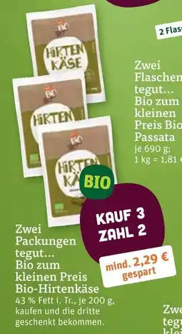 tegut Bio-Hirtenkäse Angebot