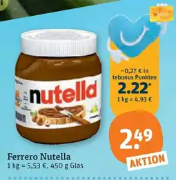 tegut Ferrero Nutella Angebot