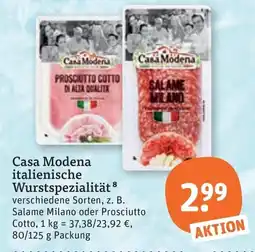 tegut Casa Modena italienische Wurstspezialität Angebot