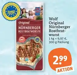 tegut Wolf Original Nürnberger Rostbratwurst Angebot