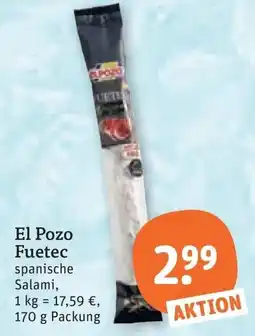tegut El Pozo Fuetec spanische Salami Angebot