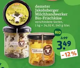 tegut demeter Jakobsberger Milchhandwerker Bio-Frischkäse Angebot