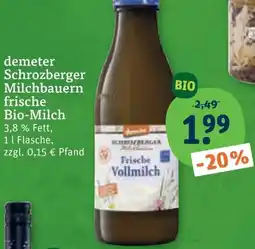 tegut demeter Schrozberger Milchbauern frische Bio-Milch Angebot