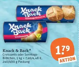 tegut Knack & Back Croissants oder Sonntags-Brötchen Angebot
