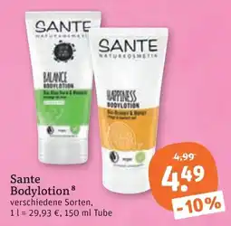 tegut Sante Bodylotion Angebot