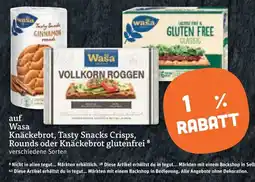 tegut Wasa Knäckebrot, Tasty Snacks Crisps, Rounds oder Knäckebrot glutenfrei Angebot