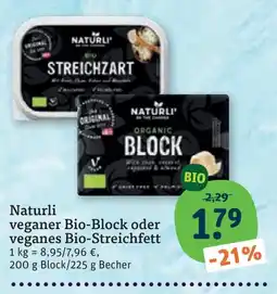 tegut Naturli veganer Bio-Block Angebot