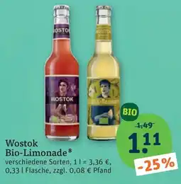 tegut Wostok Bio-Limonade Angebot