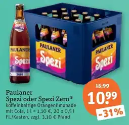 tegut Paulaner Spezi oder Spezi Zero Angebot