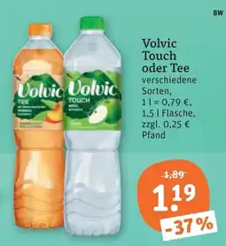 tegut Volvic Touch oder Tee Angebot