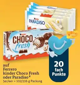 tegut Ferrero Kinder Choco Fresh oder Paradiso Angebot