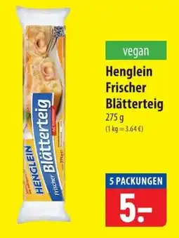 Famila Nord Ost Henglein Frischer Blätterteig Angebot