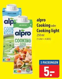 Famila Nord Ost alpro Cooking oder Cooking light Angebot