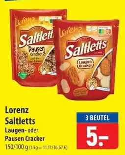 Famila Nord Ost Lorenz Saltletts Laugen- oder Pausen Cracker Angebot