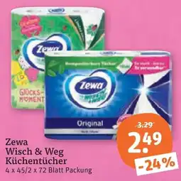 tegut Zewa Wisch & Weg Küchentücher Angebot