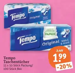 tegut Tempo Taschentücher Angebot