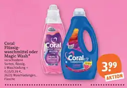 tegut Coral Flüssig-waschmittel oder Magic Wash Angebot