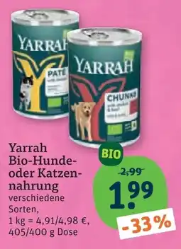 tegut Yarrah Bio-Hunde- oder Katzen-nahrung Angebot