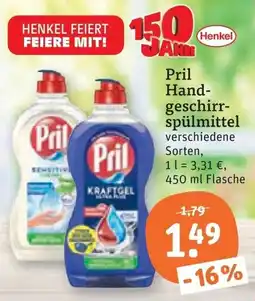 tegut Pril Hand-geschirrspülmittel Angebot