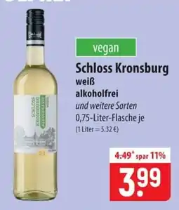 Famila Nord Ost Schloss Kronsburg weiß alkoholfrei Angebot