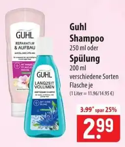 Famila Nord Ost Guhl Shampoo oder Spülung Angebot