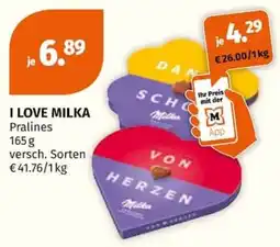 Müller I LOVE MILKA Pralines Angebot
