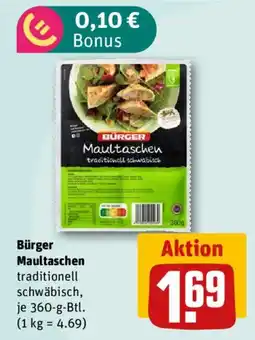nahkauf Bürger Maultaschen traditionell schwäbisch Angebot