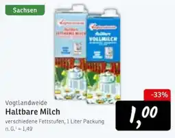 KONSUM Vogtlandweide Haltbare Milch Angebot