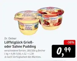 KONSUM Dr. Oetker Löffelglück Grieß- oder Sahne Pudding Angebot