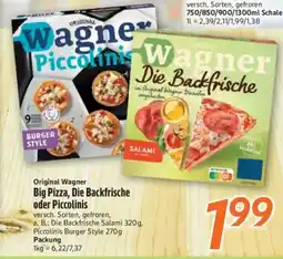 inkoop Original Wagner Big Pizza, Die Backfrische oder Piccolinis Angebot