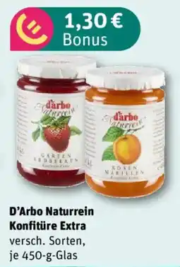 nahkauf D'Arbo Naturrein Konfitüre Extra Angebot