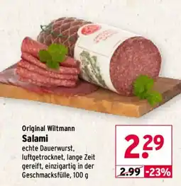 Wasgau Original Wiltmann Salami Angebot