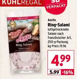 Wasgau Aoste Ring-Salami Angebot